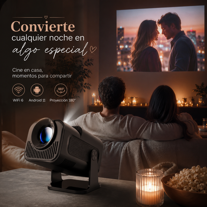 Mini Proyector Inteligente HY320 – Android 11, WiFi 6 y Bluetooth 5.0