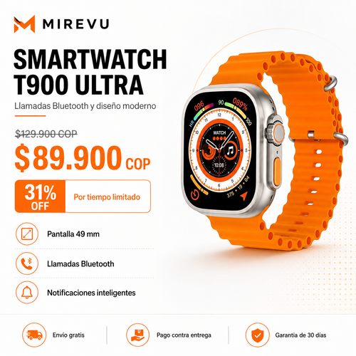Smartwatch T900 Ultra con Llamadas Bluetooth